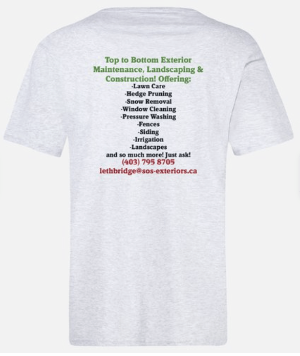 T Shirt with Back Print